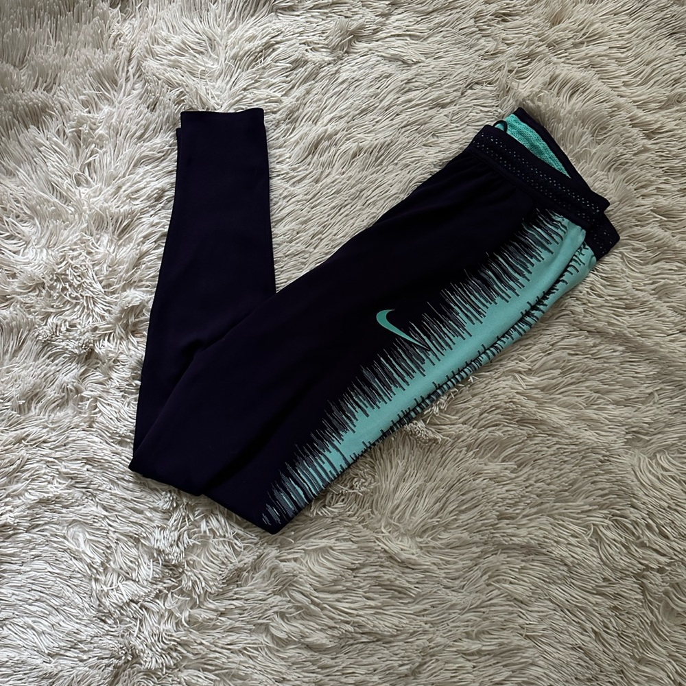 NIKE Vaporknit Purple and Teal Joggers